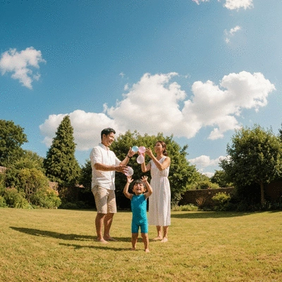 Family preparing emergency kit with supplies, no text, no words